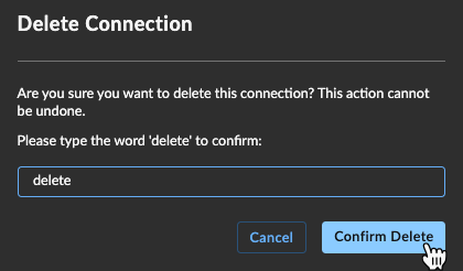Delete Connection
