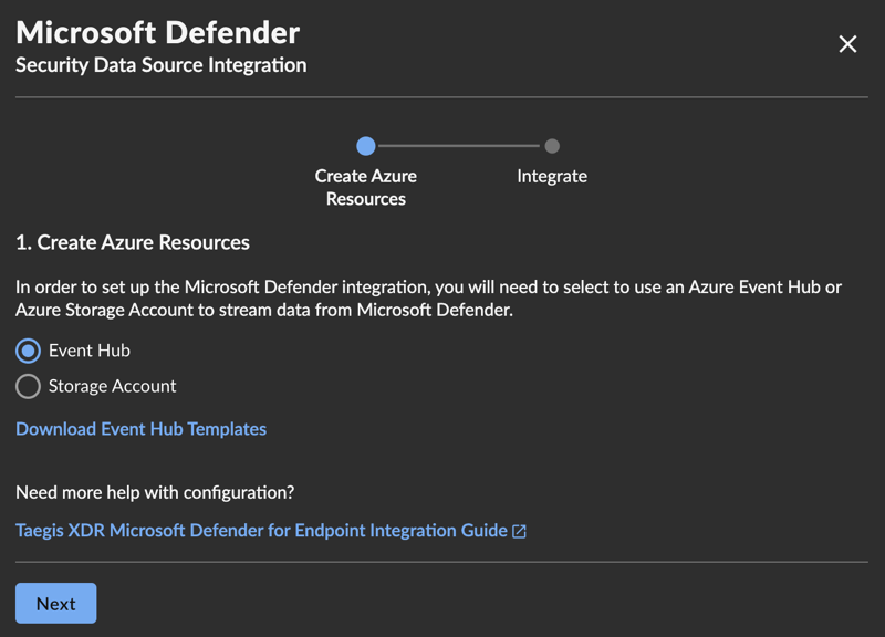 Microsoft Defender for Endpoint Integration Type