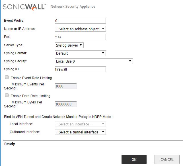 Configuring SonicWall SonicOS syslog