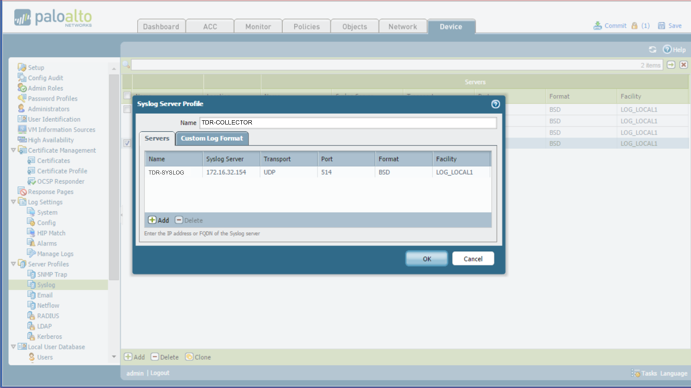 Secureworks® Taegis™ XDR Syslog Server Profile
