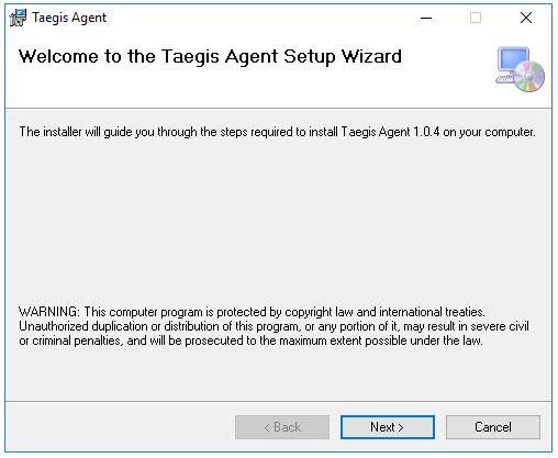 Taegis Agent Setup Wizard