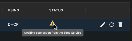 Edge Service Awaiting Connection